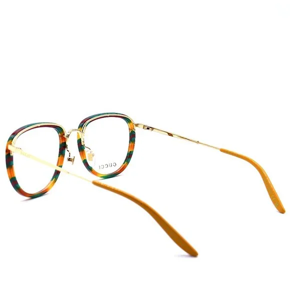 NEW GUCCI GG0675o 004 STRIPE HAVANA AUTHENTIC EYEGLASSES FRAME - Picture 6 of 13
